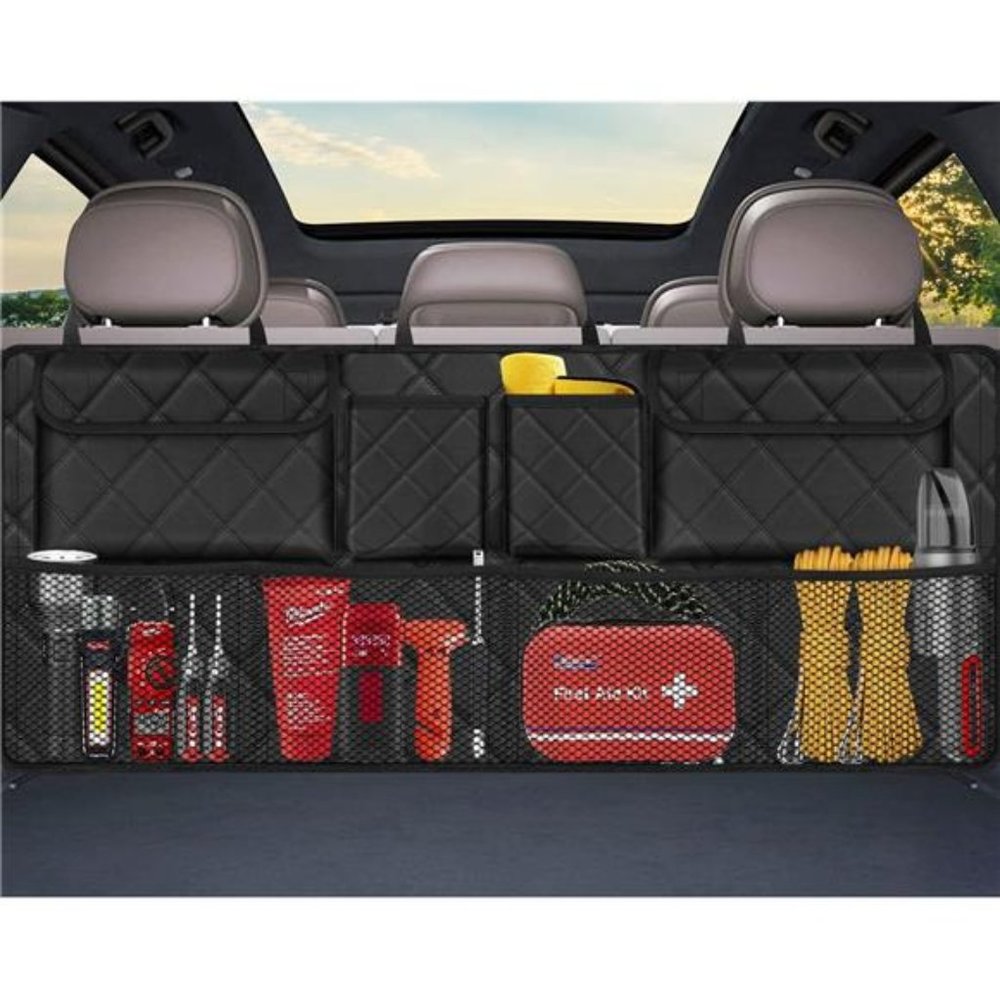 Car Trunk Organizer,Large Capacity Backseat Trunk Organizer(42"*18"),Collapsible